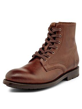 Frye Bowery Men's Leater Lace-Up Combat Ankle Boots Brown Size 13 D